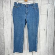 Caslon (16W) Womens Medium Wash Slim Leg Hig Rise Jeans