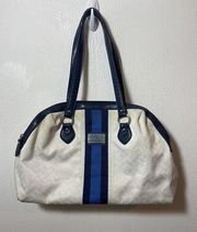 Tommy Hilfiger Shoulder Bag Off white/cream, Blue Stripe