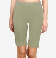 Vero Moda Lacey Rib Bike Shorts Olive Green Size XL NWT