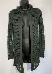 Serendipity Crotchet Hooded Open Cardigan