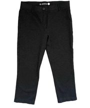 NWOT  Charcoal Cropped Classic Pants Large Yoga Pants Faux Pockets