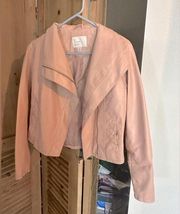 Pink faux leatherjacket