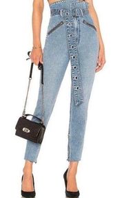 GRLFRND Mia Paper Bag Jeans in Strap Me In Sz 24