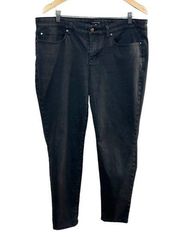 Eileen Fisher Jeans 16‎ Charcoal Black Gray Stretch Denim Organic Cotton Skinny