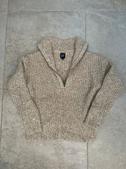 Quarter Zip Marled Sweater