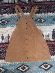 Corduroy Button Overall Dress