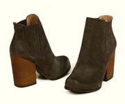 The Knock Out Boots Leather Distressed Destroyed Ankle Booties