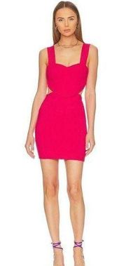 Hervé Léger Ottoman Heart Bodycon Bandage Mini Dress Rio Red Womens Small