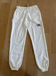 Shadow Hill Flame Leg Sweatpants in White