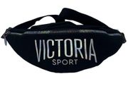 NWOT ~ VICTORIA'S SECRET Sport Black Belt Bag Fanny Pack with Iridescent Accents
