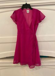 Hot Pink Wrap Dress