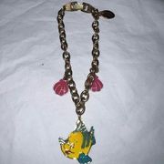 Vintage Disney Flounder Charm Bracelet