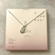 A New Day Necklace L Lovely cubic zirconia silver plated, 16 inch NEW jewelry