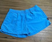 patagonia outdoor sport hiking trial blue shorts size medium 100% nylon womens