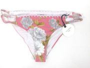 Tularosa Mateo Floral Swim Bikini Bottom Pink Size M