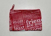 Lululemon coin pouch card wallet red