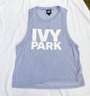 Ivy Park light blue oversized muscle tank