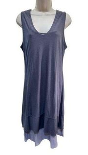 TOAD&Co Horney toad woman’s gray purple midi sleeveless layered dress