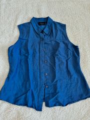 sleeveless button down