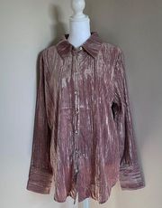 Marc New York Andrew Marc Mauve Velvet Button Down Shirt