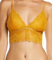 NWOT  Lace Liana Longline Bralette in Amber Gold