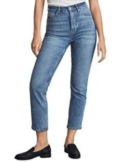 Everlane Jeans Cheeky Crop Worn-In Mid Blue High Waist High Rise Women’s Size 27