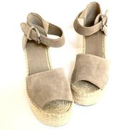 Marc fisher alida espadrille wedge sandals shoes size 8 1/2