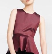 Zara open back satin peplum