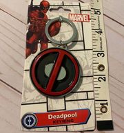 Deadpool keyring new stainless enamel logo key fob key clip charm new