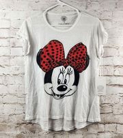 Lauren Moshi x Disney Couture Edda Vintage T-Shirt Minnie Head Small NWT White