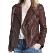 XS  Genuine leather brown moto jacket