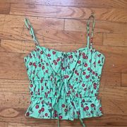 Wayf Cherry Crop Top Size Small