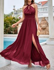 SheIn maroon formal dress