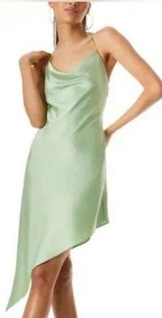 Harmony Asymmetric Satin Slip Dress Evening Formal Prom size 2