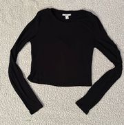 Round Neck Long Sleeve Jersey Top