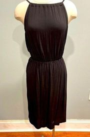 NWT Armani Exchange Black Jersey Knit Sleeveless Strappy Dress XP