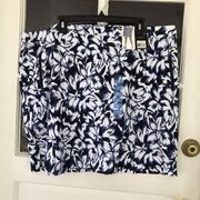 Jones New York Signature Floral Tropical Skort Skirt Zip Pockets Golf Sz XL NWT