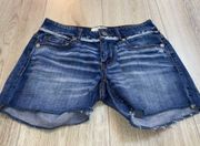 BKE denim Stella blue jean denim cut off shorts