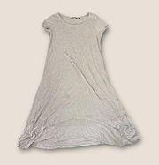 H by Halston Hi-Low Midi T-Shirt Dress Gray Heather MP