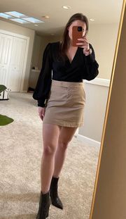 J. Crew Tan Mini Skirt