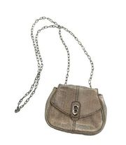 BANANA REPUBLIC Womens Gold Metallic Chain Mini Crossbody Bag