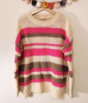 Vine & Love Striped Sweater size Large