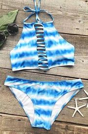 Cupshe  Tie-Dye Halter Bikini Set