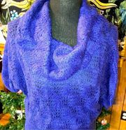 Maurice’s small royal blue coal neck sweater short sleeve boho