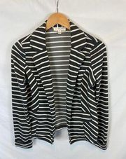 Kenar Striped Open Front Blazer Cardigan Size Small