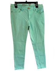 Seven skinny midrise, mint green jeans, women 8