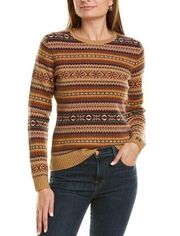 Brooks Brothers Red Fleece Sz Small Merino Wool Blend Sweater Fair Isle Classic