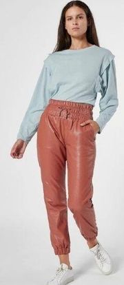 Joie Wadley Vegan Leather Pant in Burnt Clay