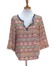 The Impeccable Pig Blouse Multi Color geometric blouse  Size S