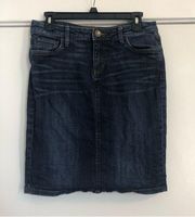 denim skirt women’s size 2 Y2K blue jean pencil mini teacher